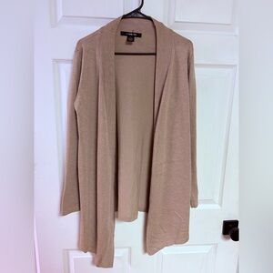 89th & Madison Beige Open Front Cardigan